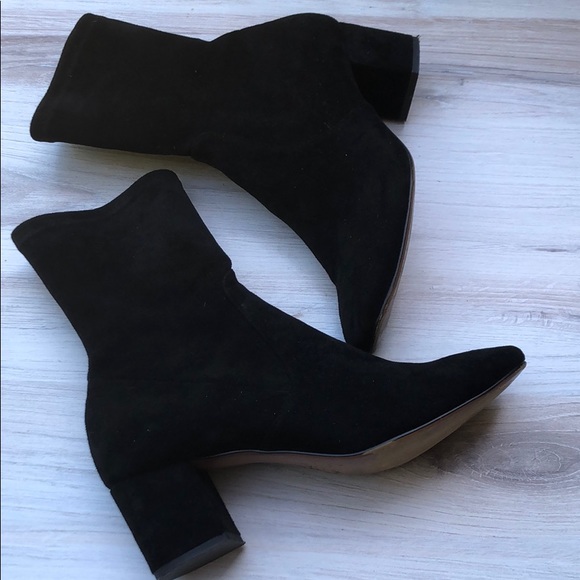 stretchy suede boots
